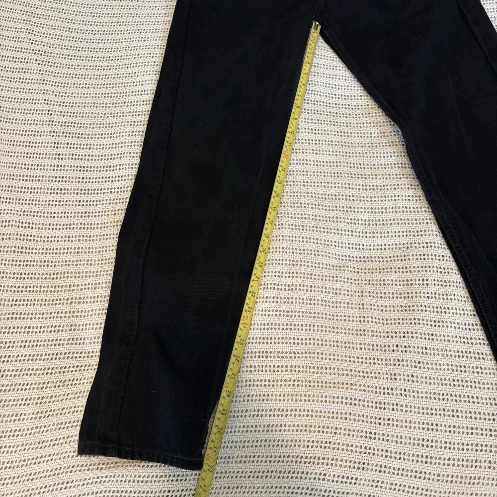 Levi's 505 Jeans Men's 36x34 Black Denim Relaxed Fit Straight Leg Y2K Vintage